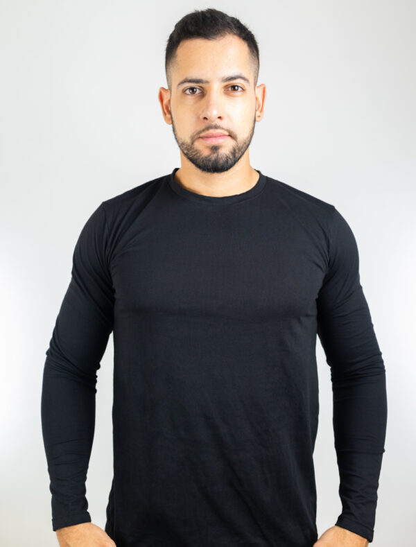 Camiseta RayBasics™ Clásica Manga Larga - Color Negro 01